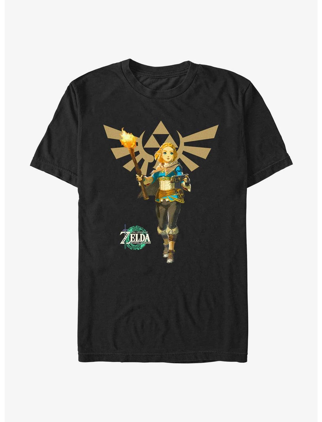 The Legend Of Zelda Tears Of The Kingdom Zelda Hyrule Crest T-Shirt, BLACK, hi-res