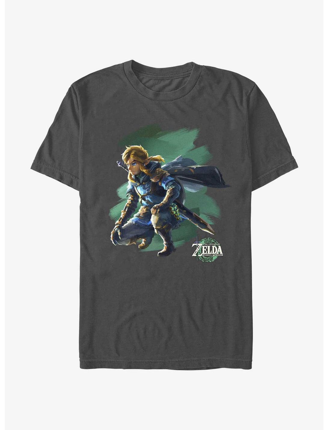 The Legend Of Zelda Tears Of The Kingdom Crouch Link T-Shirt, CHARCOAL, hi-res