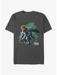 The Legend Of Zelda Tears Of The Kingdom Crouch Link T-Shirt, CHARCOAL, hi-res