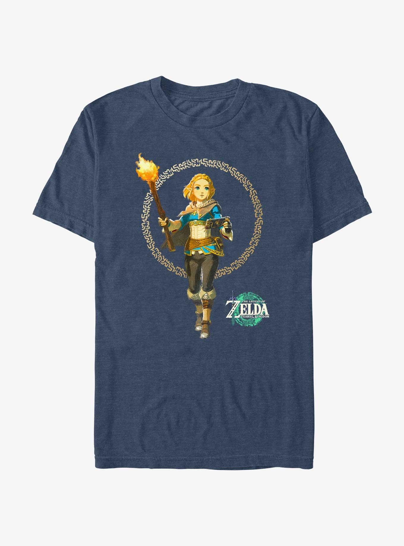 The Legend Of Zelda Tears Of The Kingdom Lost Zelda T-Shirt, NAVY HTR, hi-res