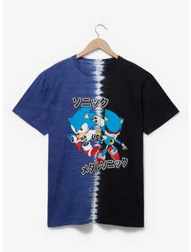 Sonic the Hedgehog Split Tie-Dye Metal Sonic vs Sonic T-Shirt - BoxLunch Exclusive, , hi-res