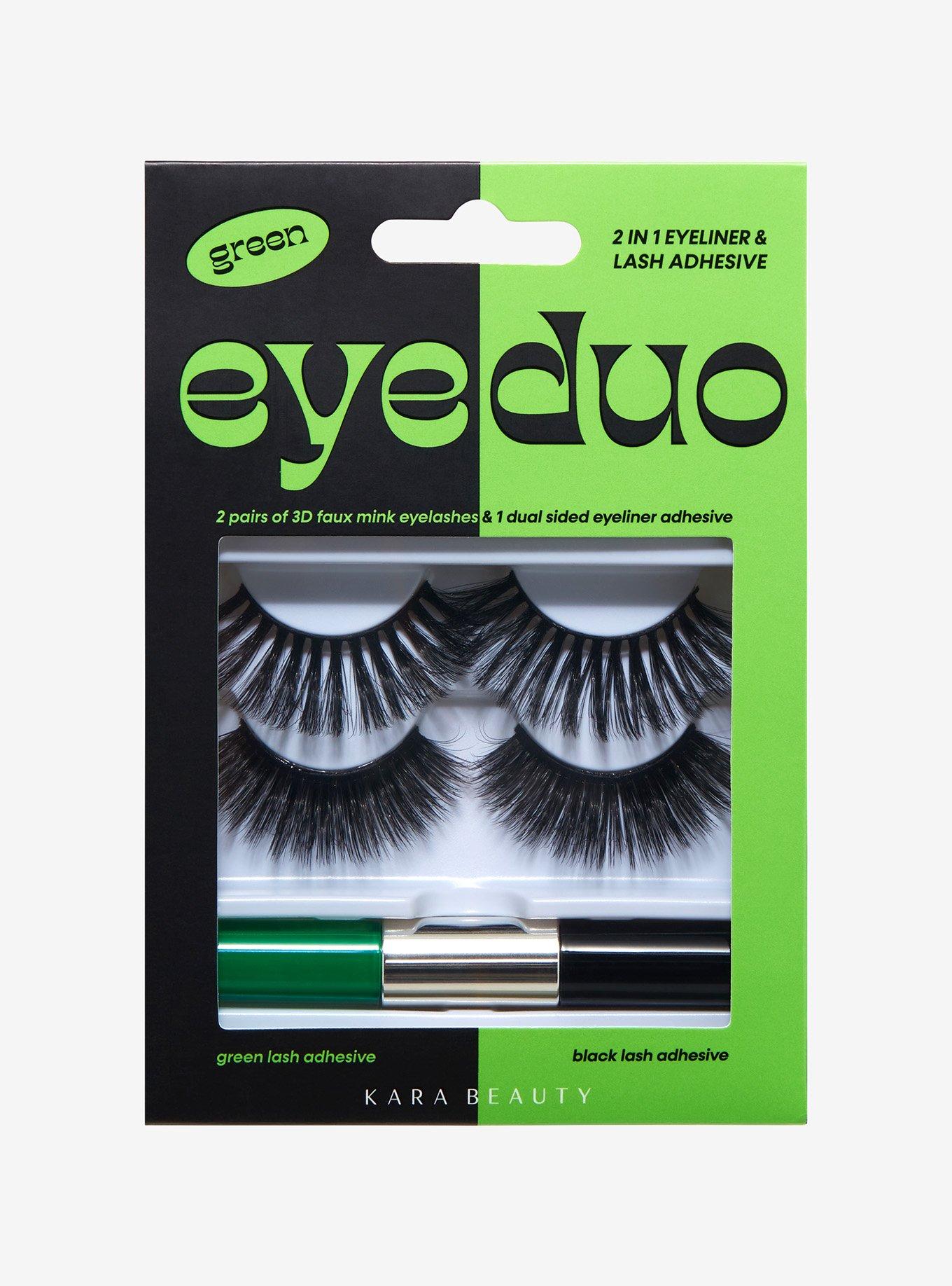 Black & Green Faux Eyelash Set, , hi-res
