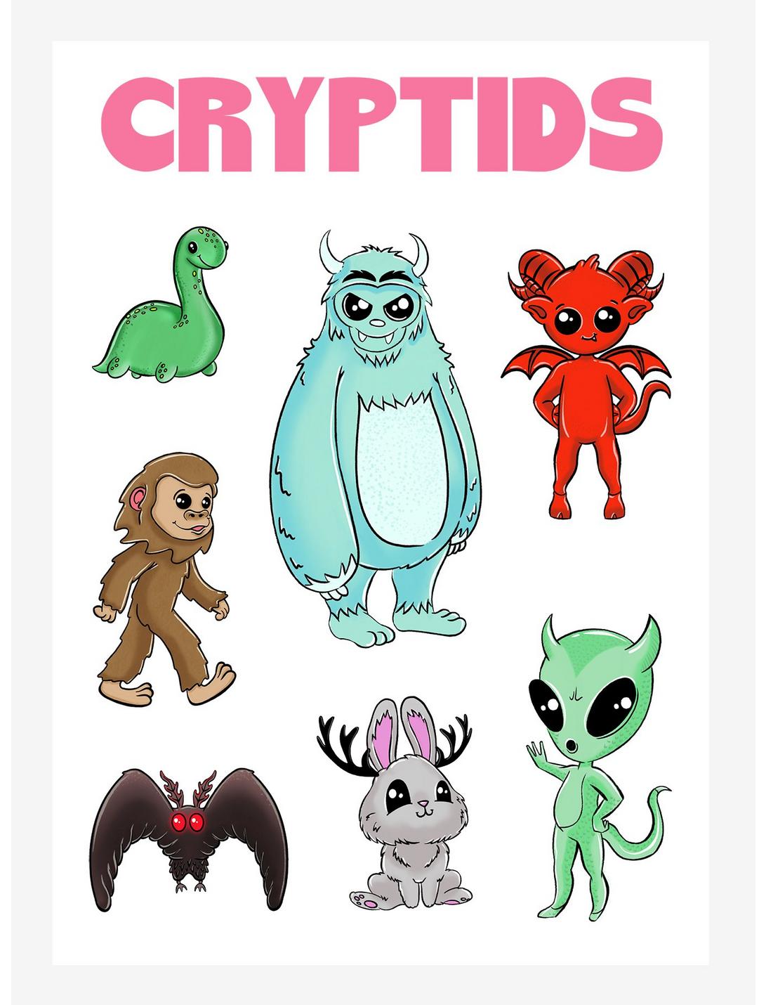 Cryptids Kiss-Cut Sticker Sheet, , hi-res