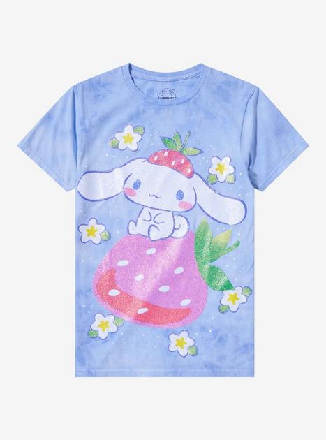 Cinnamoroll Strawberry Iridescent Glitter Boyfriend Fit Girls T-Shirt ...