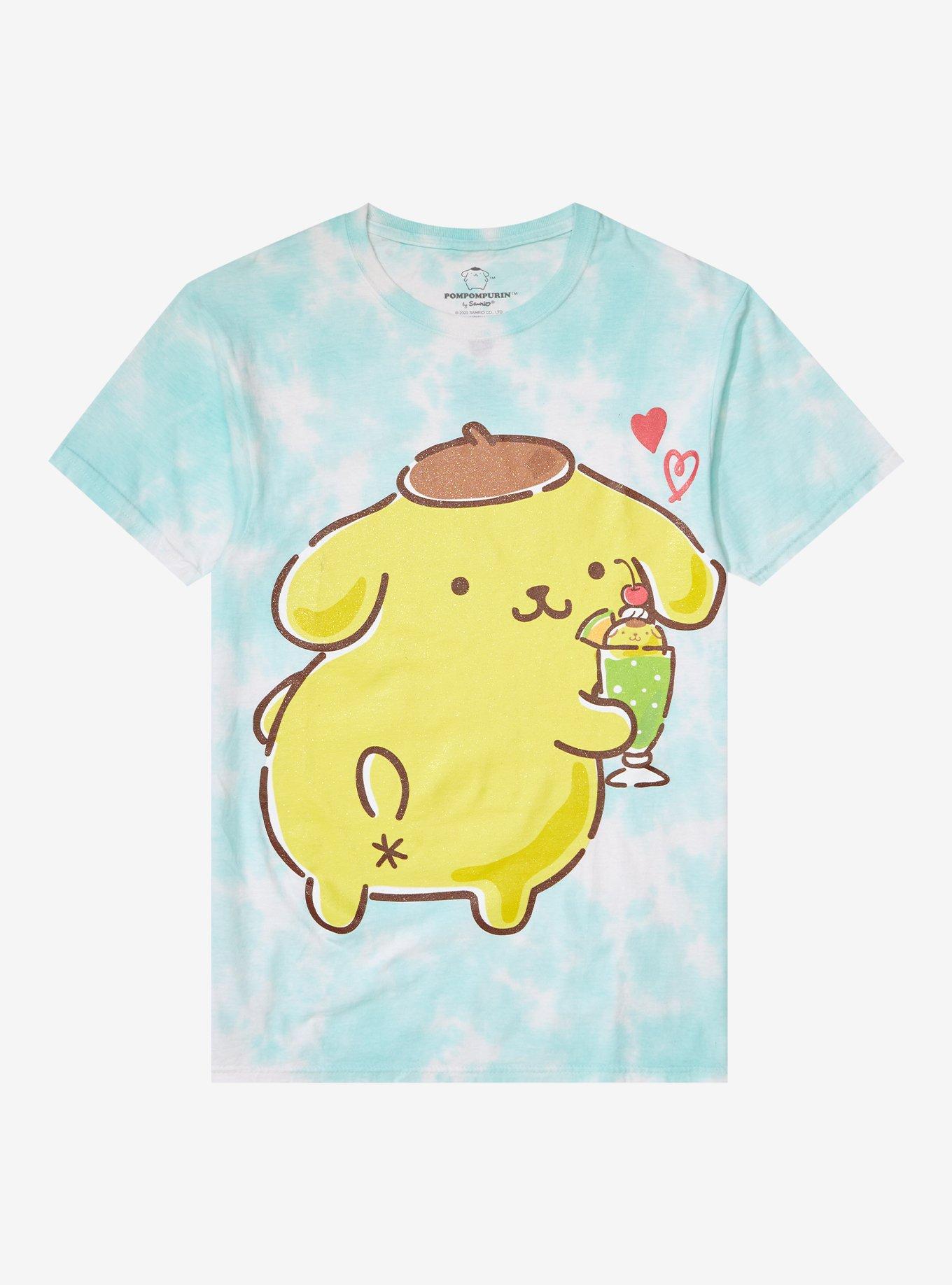 Pompompurin Parfait Tie-Dye Boyfriend Fit Girls T-Shirt, MULTI, hi-res