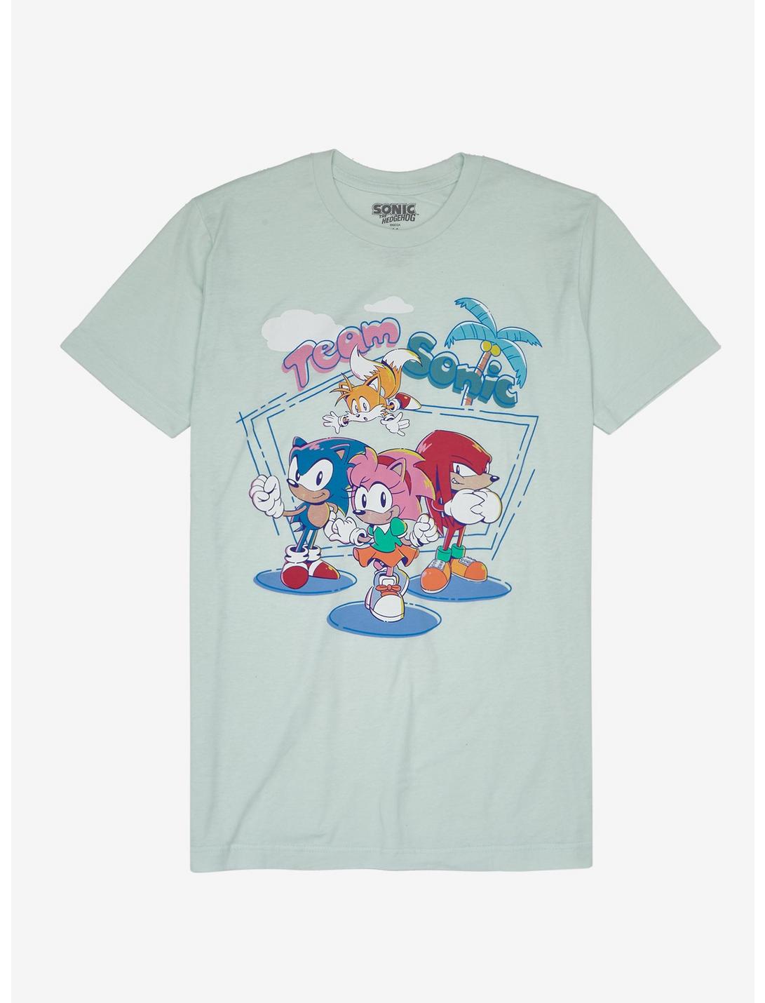 Sonic The Hedgehog Team Sonic Pastel T-Shirt, BLUE, hi-res