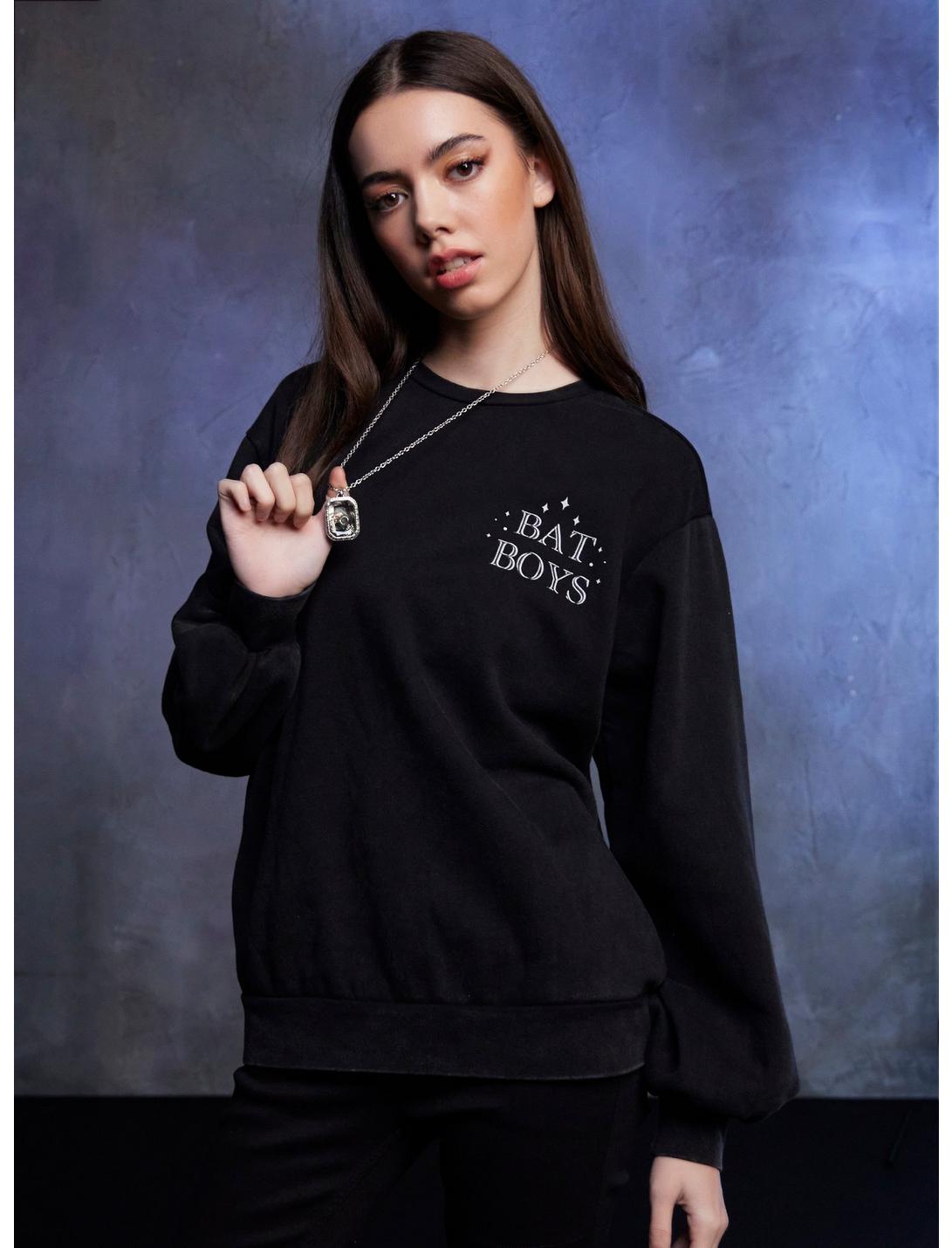 A Court Of Thorns And Roses Bat Boys Oversized Sweatshirt, BLACK MINERAL WASH, hi-res