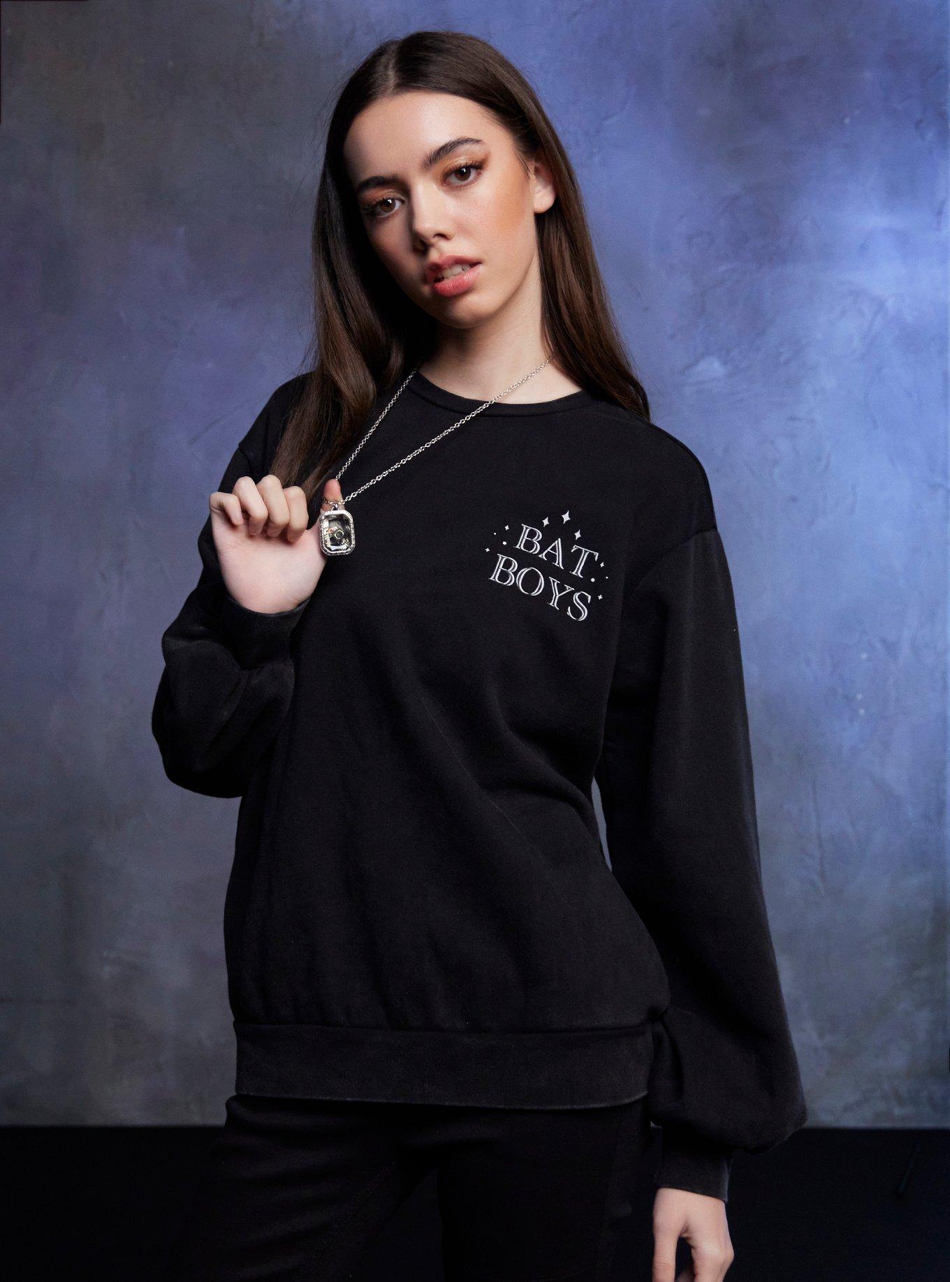 A Court Of Thorns And Roses Bat Boys Oversized Sweatshirt, BLACK MINERAL WASH, hi-res