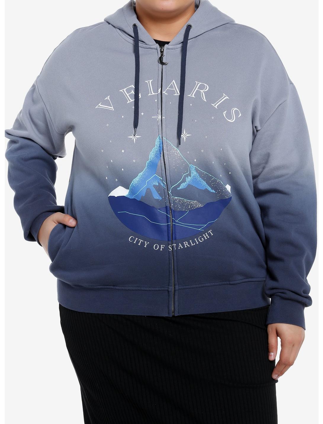 A Court Of Thorns And Roses Velaris Oversized Hoodie Plus Size, OMBRE BLUE, hi-res