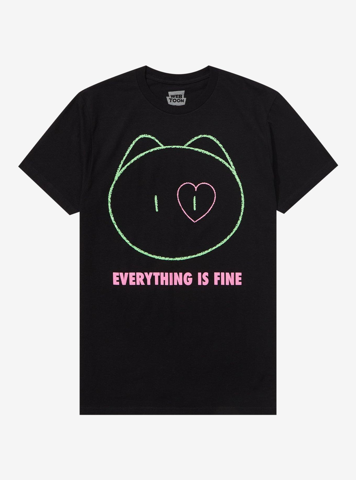 Everything Is Fine Mayor Glow-In-The-Dark T-Shirt, BLACK, hi-res