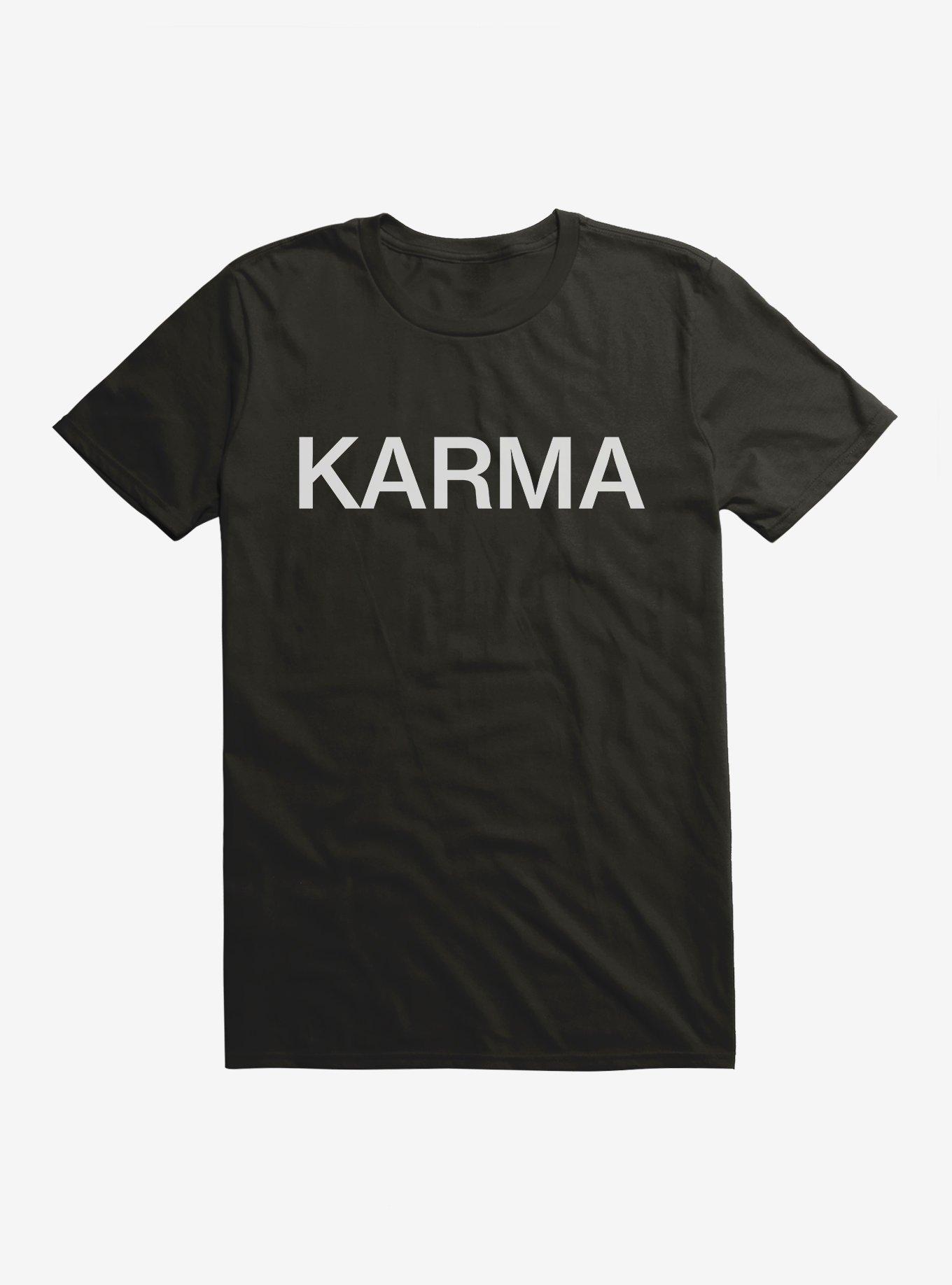 Karma Text T-Shirt, BLACK, hi-res view 1