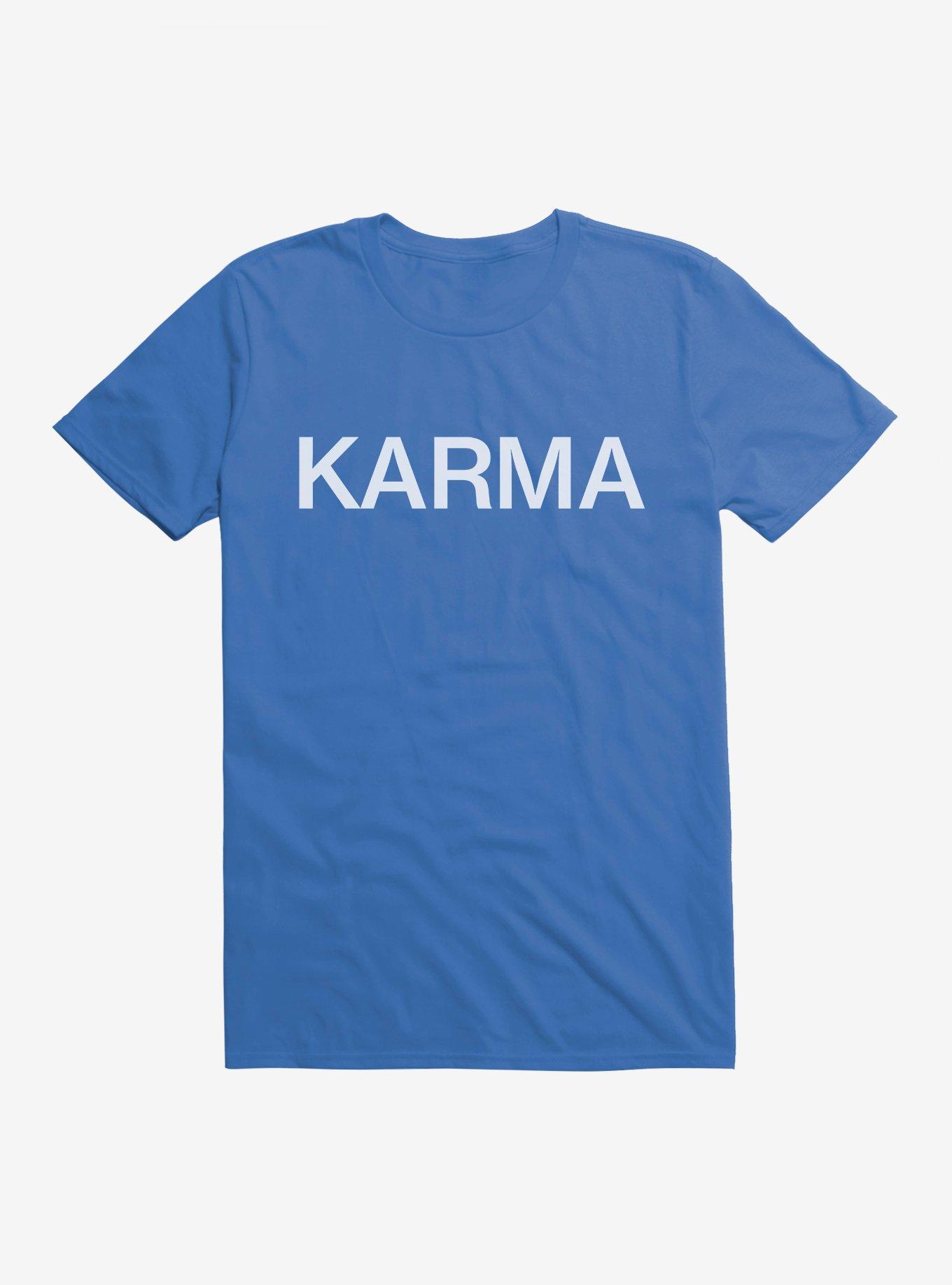 Karma Text T-Shirt, ROYAL, hi-res