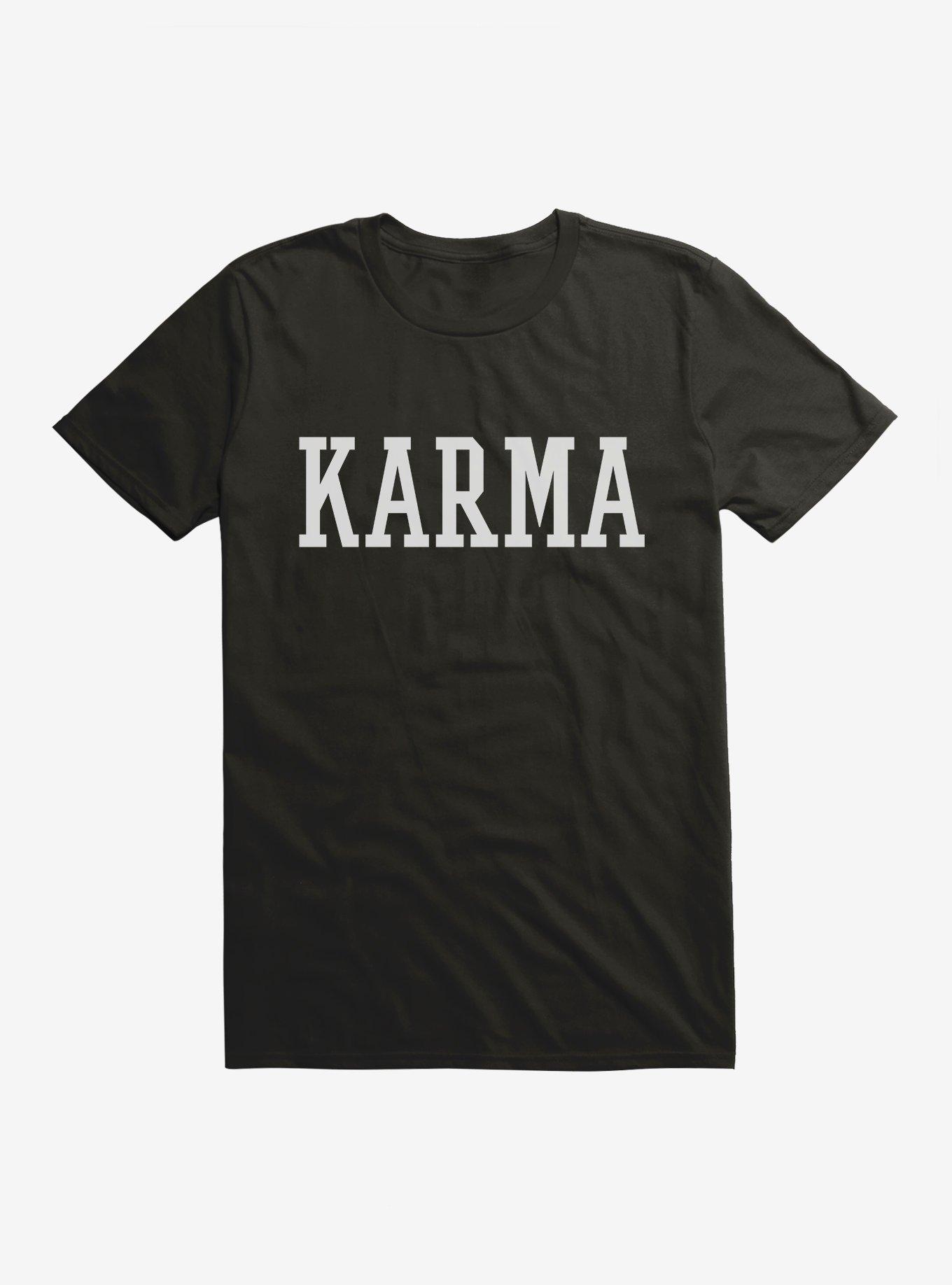 Karma Collegiate Text T-Shirt, , hi-res