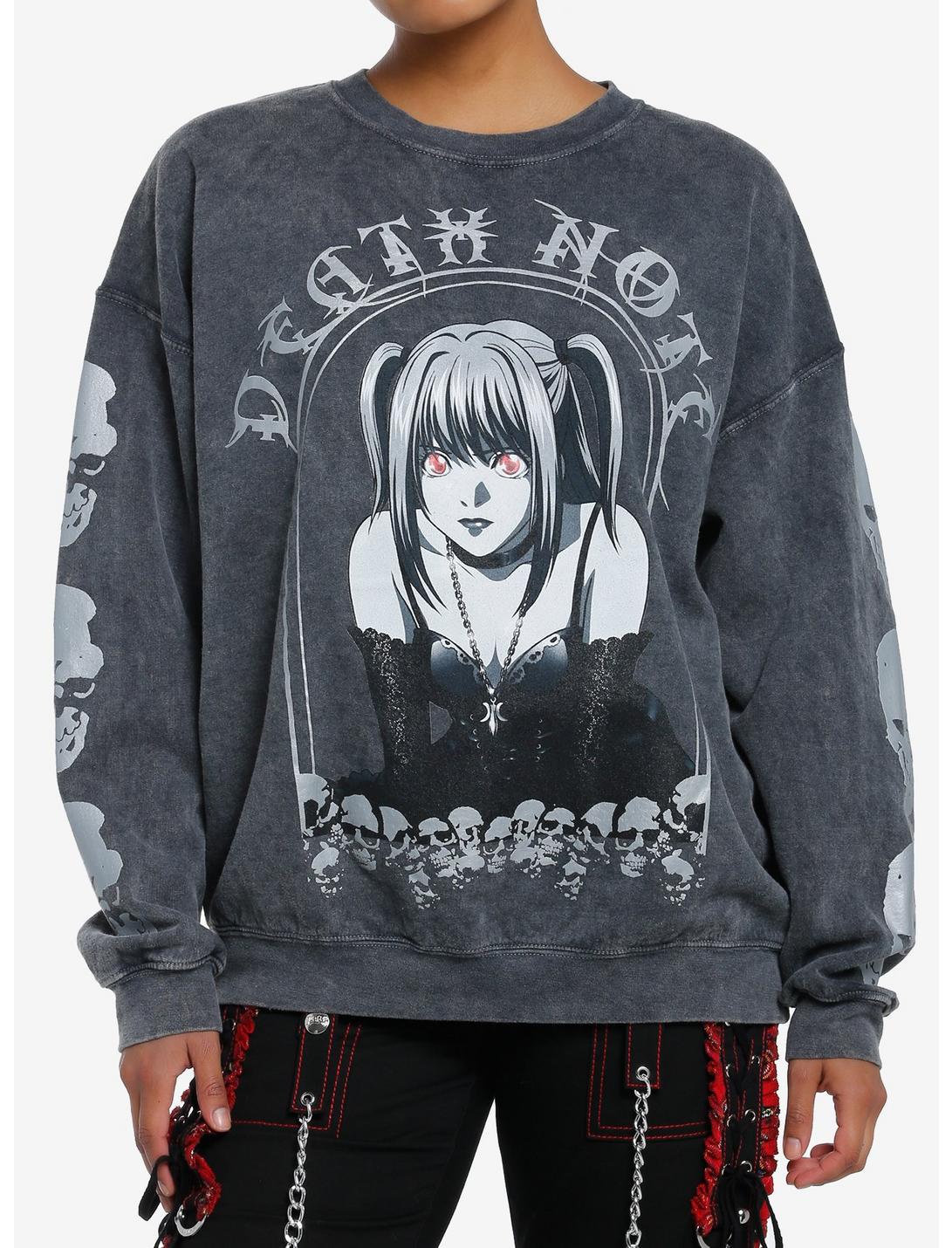 Death Note Misa Metallic Dark Wash Girls Sweatshirt, MULTI, hi-res