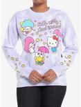 Hello Kitty And Friends Stars Lavender Tie-Dye Girls Sweatshirt, MULTI, hi-res