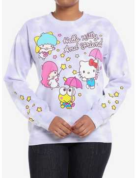 Hello Kitty And Friends Stars Lavender Tie-Dye Girls Sweatshirt, , hi-res