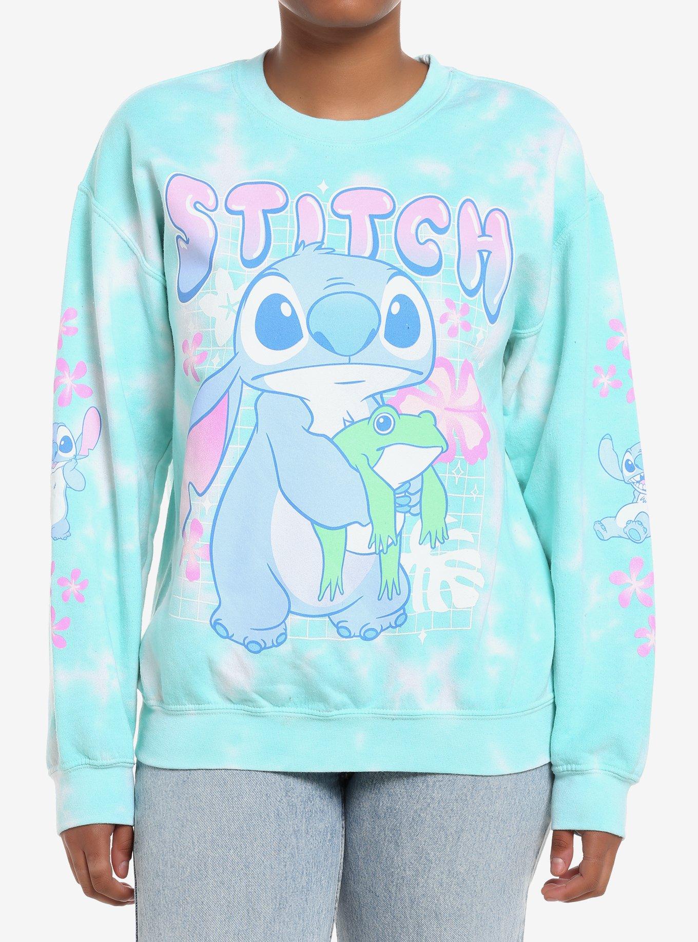 Disney Lilo & Stitch Frog Tie-Dye Girls Sweatshirt