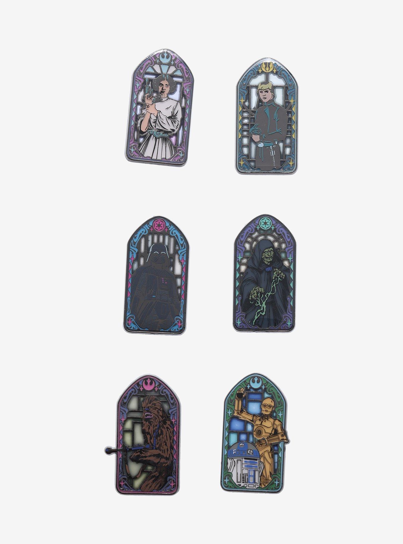 Loungefly Star Wars Stained Glass Portrait Blind Box Enamel Pin - BoxLunch Exclusive, , hi-res