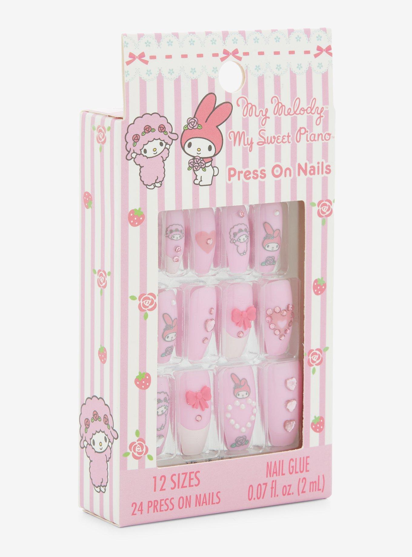 My Melody & My Sweet Piano Faux Nail Set, , hi-res
