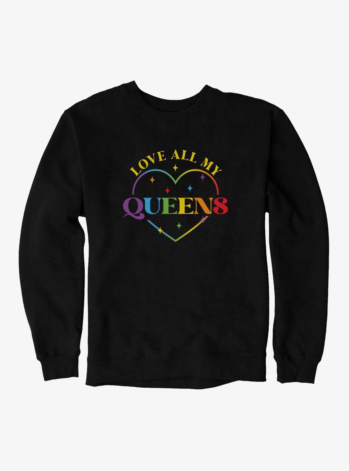 Pride Love All My Queens Heart Sweatshirt, , hi-res