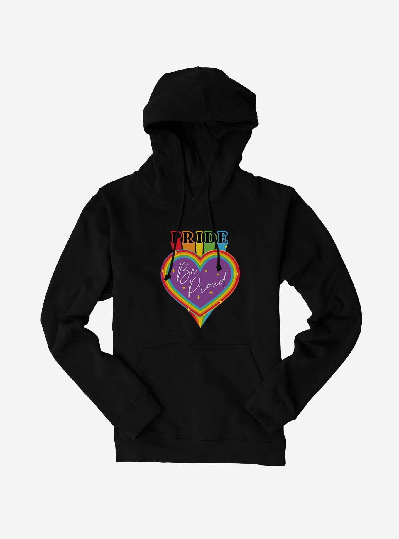 Pride Be Proud Heart Sparkles Hoodie, , hi-res