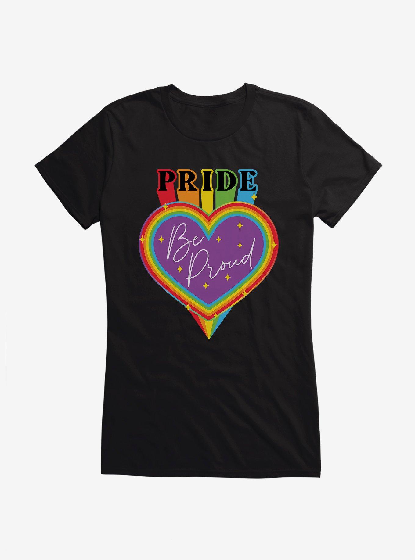Pride Be Proud Heart Sparkles Girls T-Shirt, , hi-res