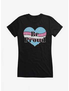 Pride Be Proud Heart Transgender Colors Girls T-Shirt, , hi-res