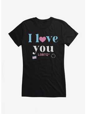 Pride I Love You Transgender Flag Girls T-Shirt, , hi-res