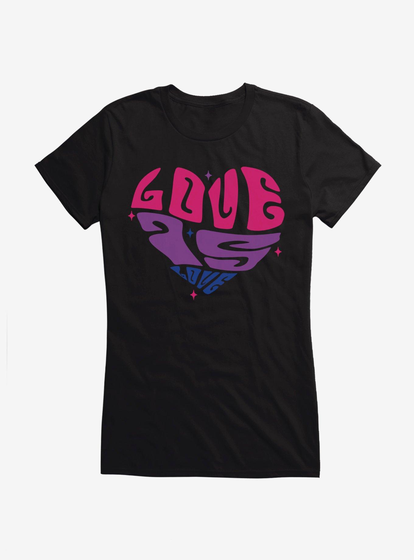 Pride Love Is Love Bisexual Colors Girls T-Shirt, , hi-res