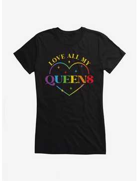 Pride Love All My Queens Heart Girls T-Shirt, , hi-res