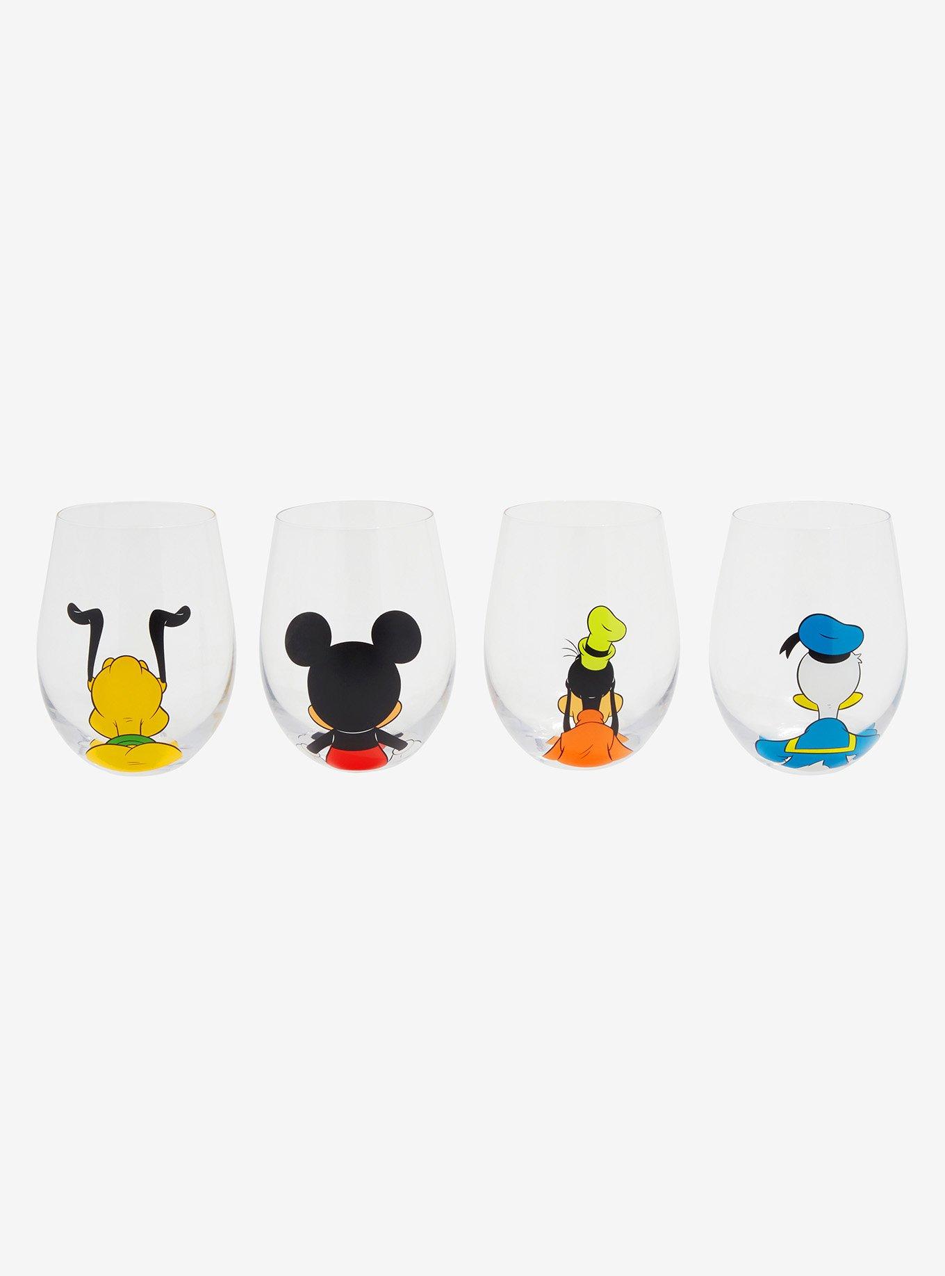 Boxlunch JoyJolt Disney Mickey Mouse & Friends Portrait Wine Glass Set