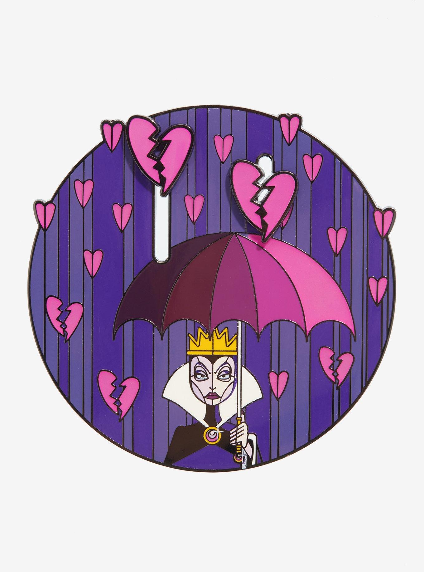 Loungefly Disney Villains Evil Queen Broken Hearts Enamel Pin, , hi-res