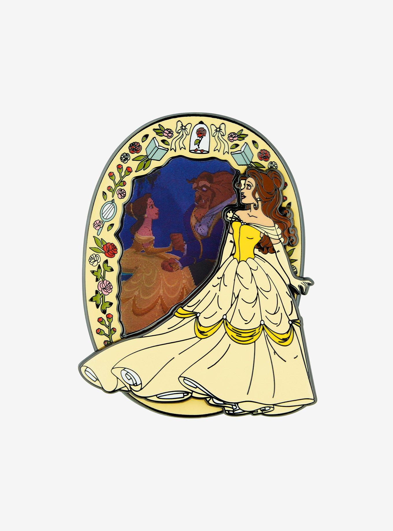 Loungefly Disney Beauty And The Beast Dancing Lenticular Enamel Pin, , hi-res