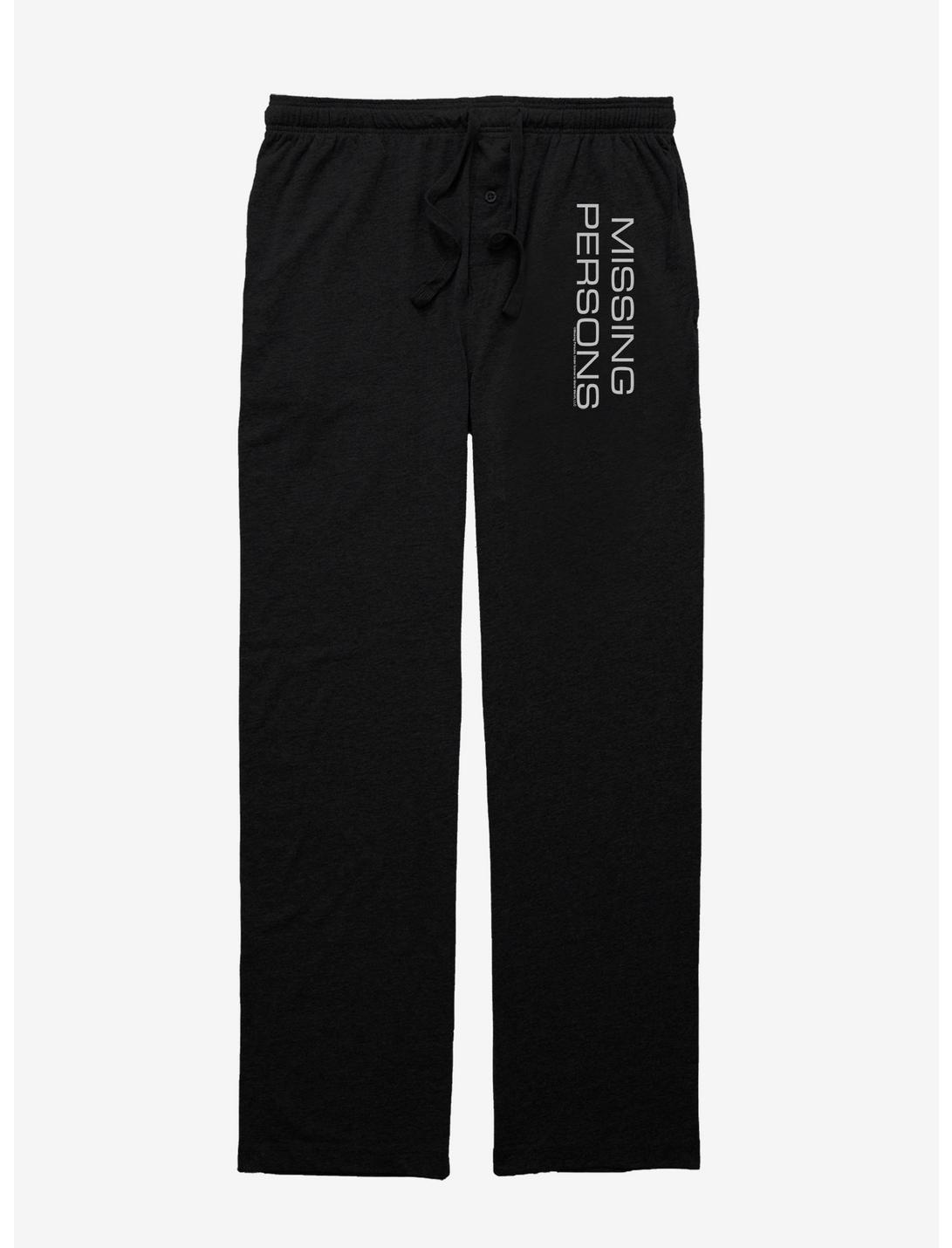 Missing Persons Band Logo Pajama Pants, BLACK, hi-res