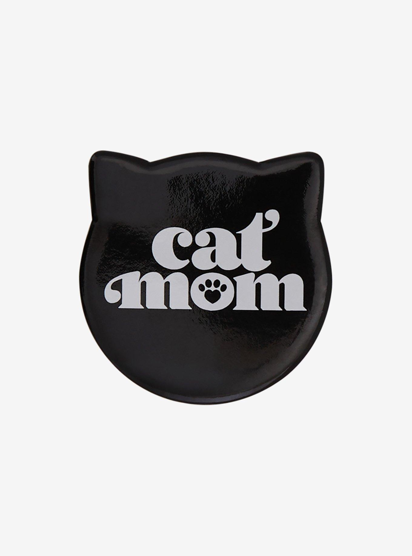 Cat Mom 3 Inch Button, , hi-res