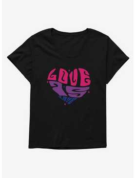 Pride Love Is Love Bisexual Colors Womens T-Shirt Plus Size, , hi-res