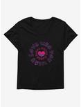 Pride Bisexual Heart Love Who You Want Womens T-Shirt Plus Size, BLACK, hi-res