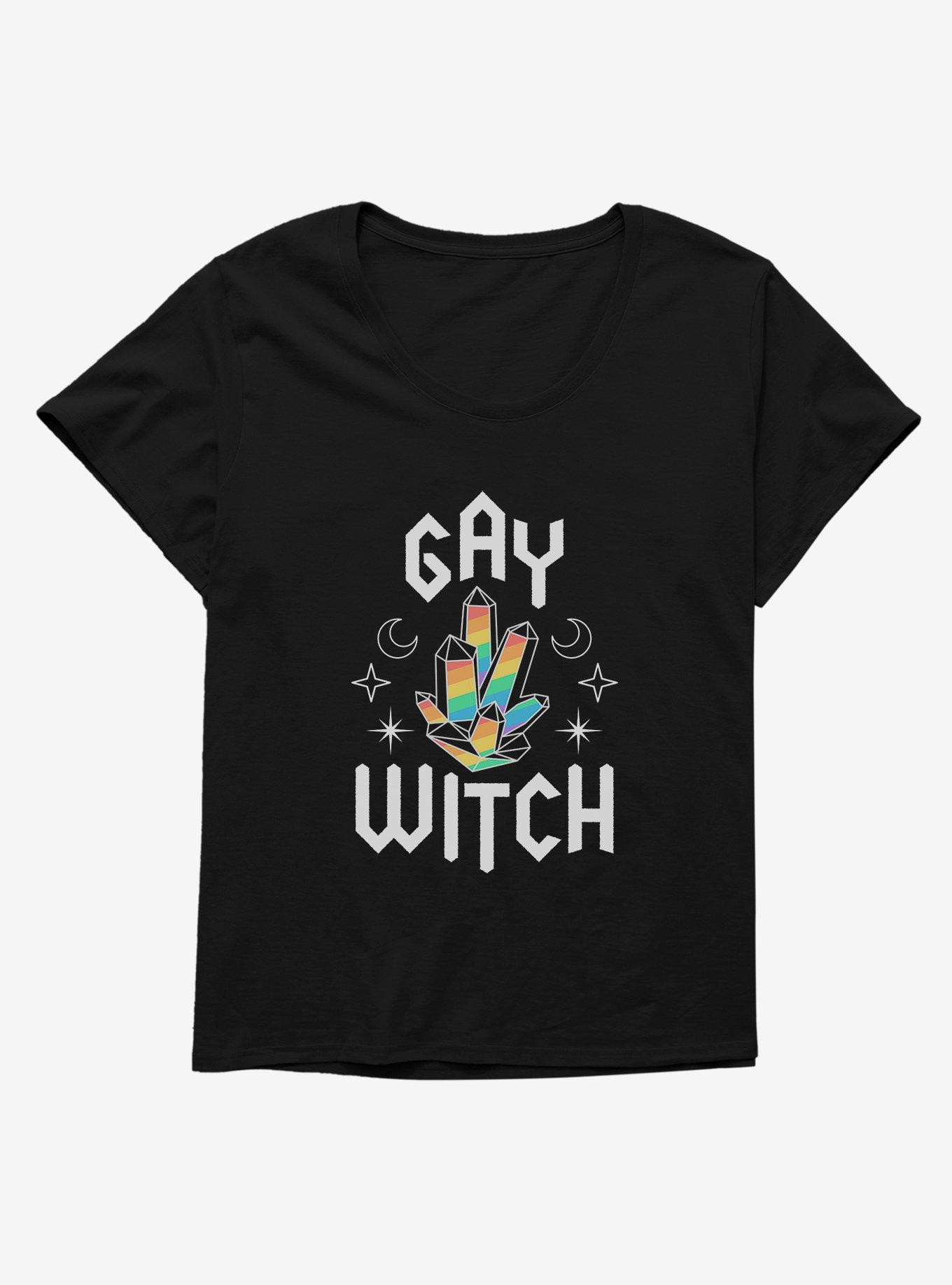 Pride Rainbow Crystals Womens T-Shirt Plus Size, BLACK, hi-res