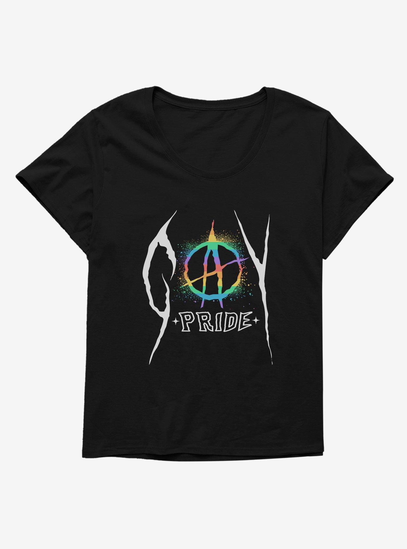 Pride Anarchy Pride Womens T-Shirt Plus Size, BLACK, hi-res