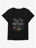 Pride All My Friends Are Human Womens T-Shirt Plus Size, BLACK, hi-res