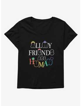 Pride All My Friends Are Human Womens T-Shirt Plus Size, , hi-res