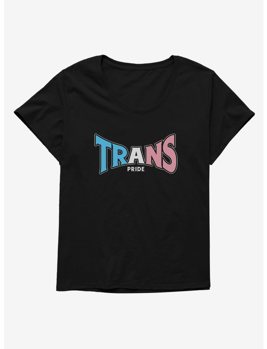 Pride Trans Pride Womens T-Shirt Plus Size, BLACK, hi-res