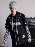 Misfits X Social Collision Logo Hooded Jersey Hot Topic Exclusive, BLACK, hi-res