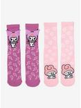 My Melody & Kuromi Crew Socks 2 Pair, , hi-res