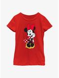 Disney Minnie Mouse Just Look At Minnie Youth Girls T-Shirt, RED, hi-res