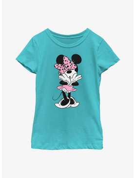 Disney Minnie Mouse Leopard Print Bow Youth Girls T-Shirt, , hi-res