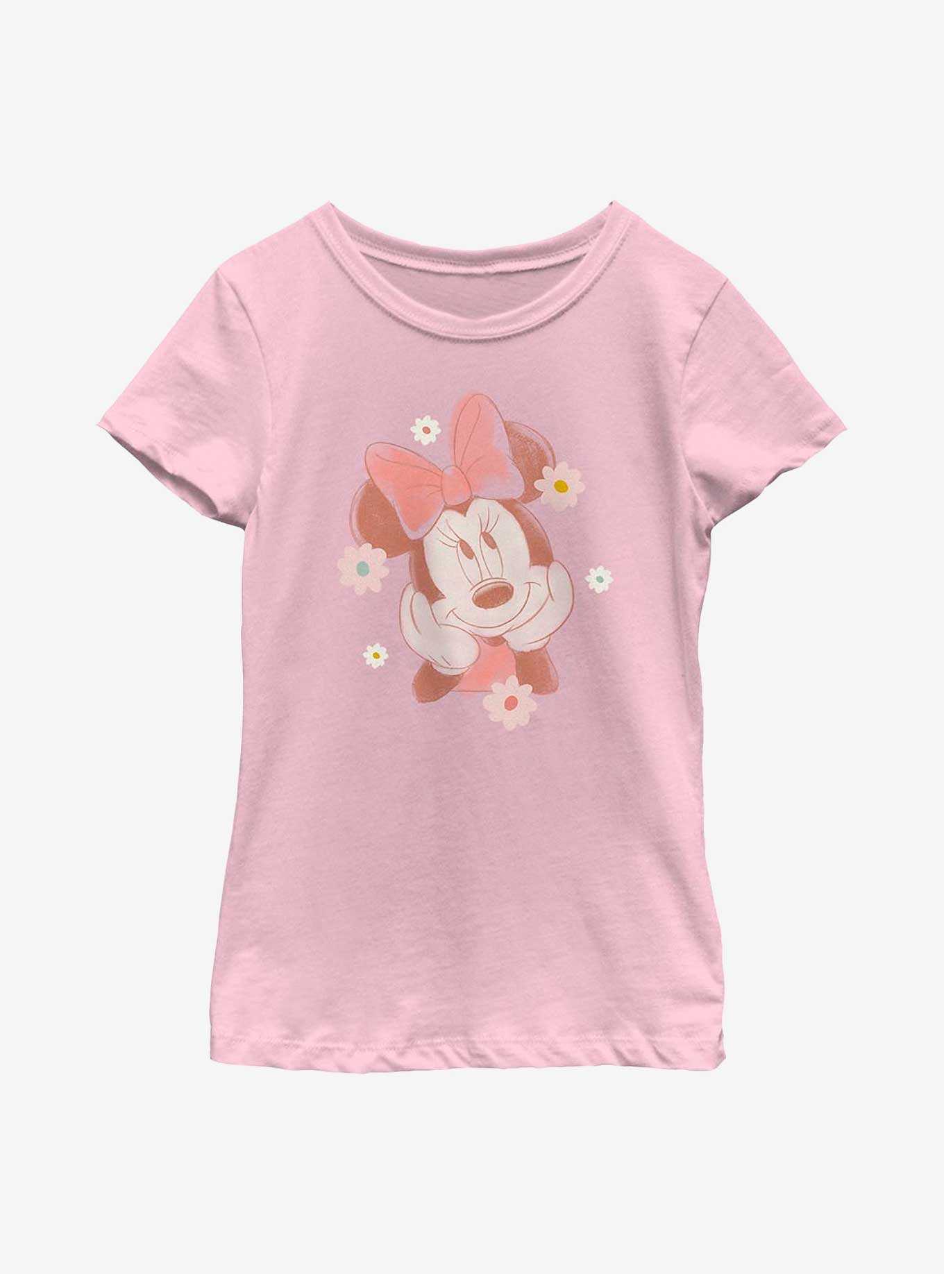 Disney Minnie Mouse Floral Frame Youth Girls T-Shirt, , hi-res