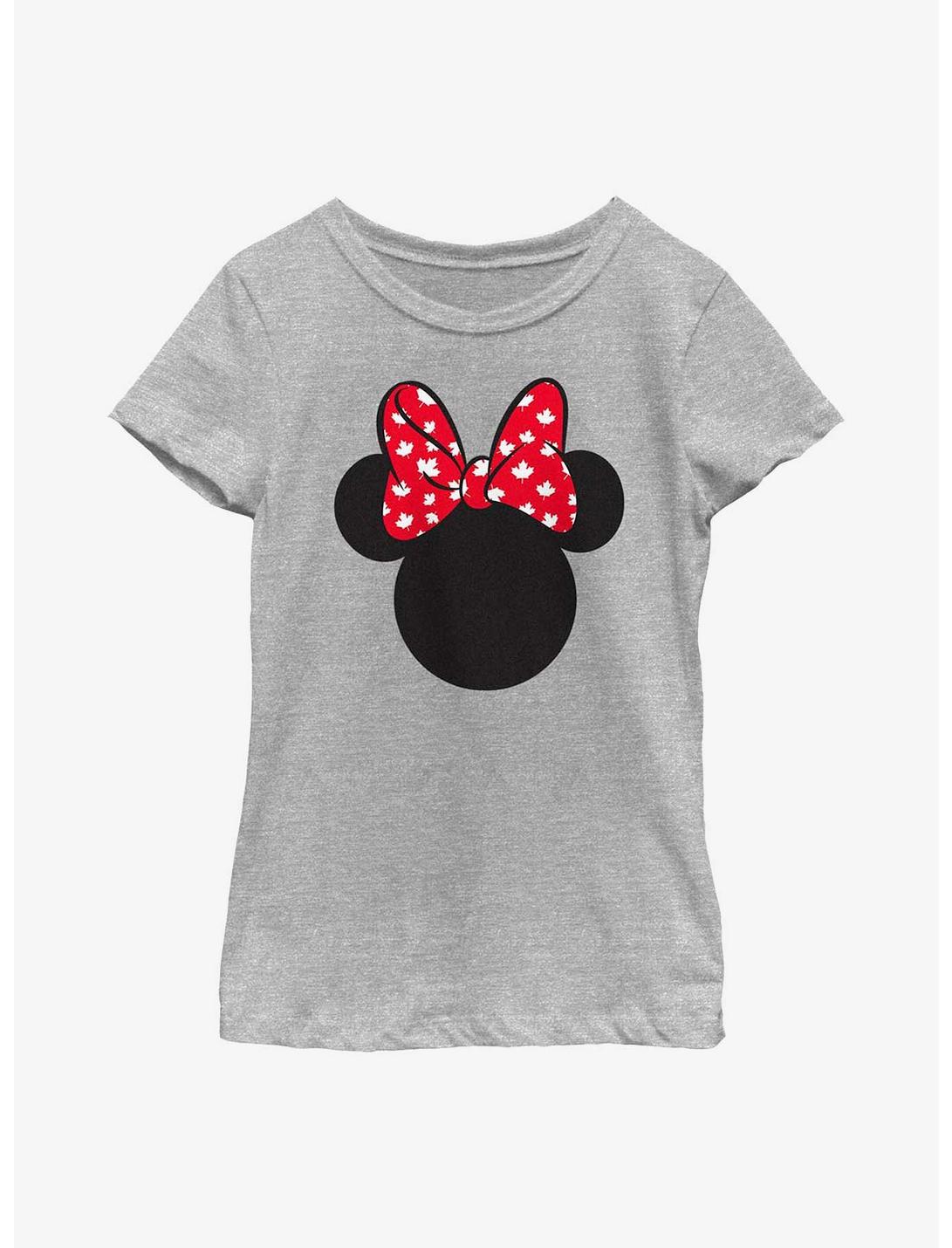 Disney Minnie Mouse Maple Leaf Ears Youth Girls T-Shirt, ATH HTR, hi-res