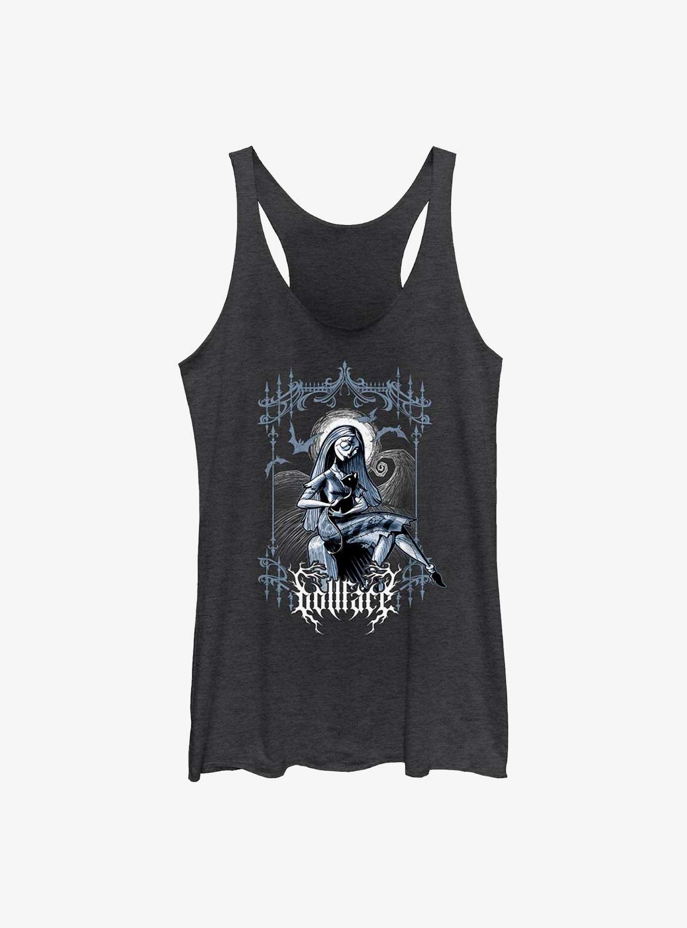 Disney The Nightmare Before Christmas Sally Dollface Goth Womens Tank Top, BLK HTR, hi-res