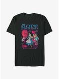 Disney Alice In Wonderland Technicolor World Big & Tall T-Shirt, BLACK, hi-res